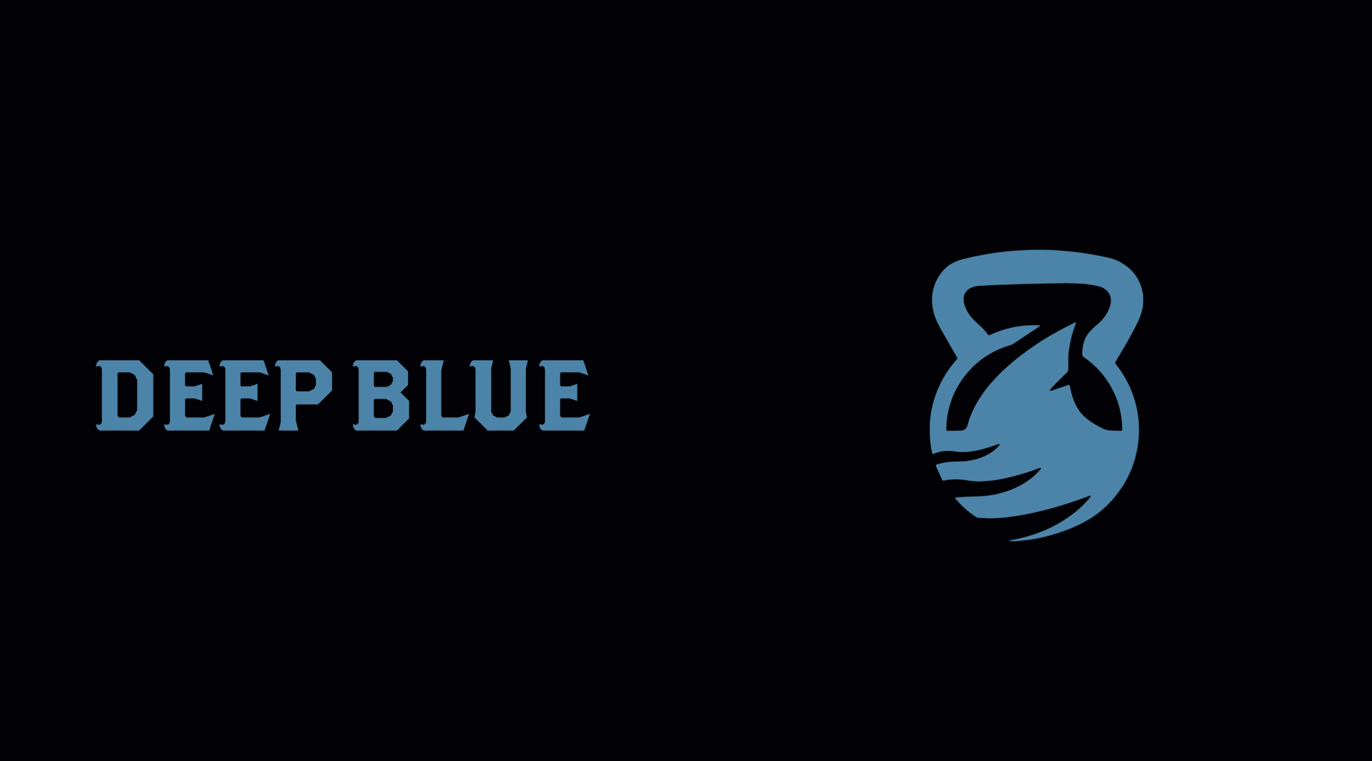 deep blue wordmark design